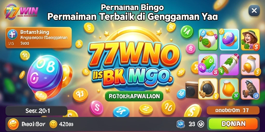 Tampilan gameplay seru di aplikasi Bingo 77WIN.