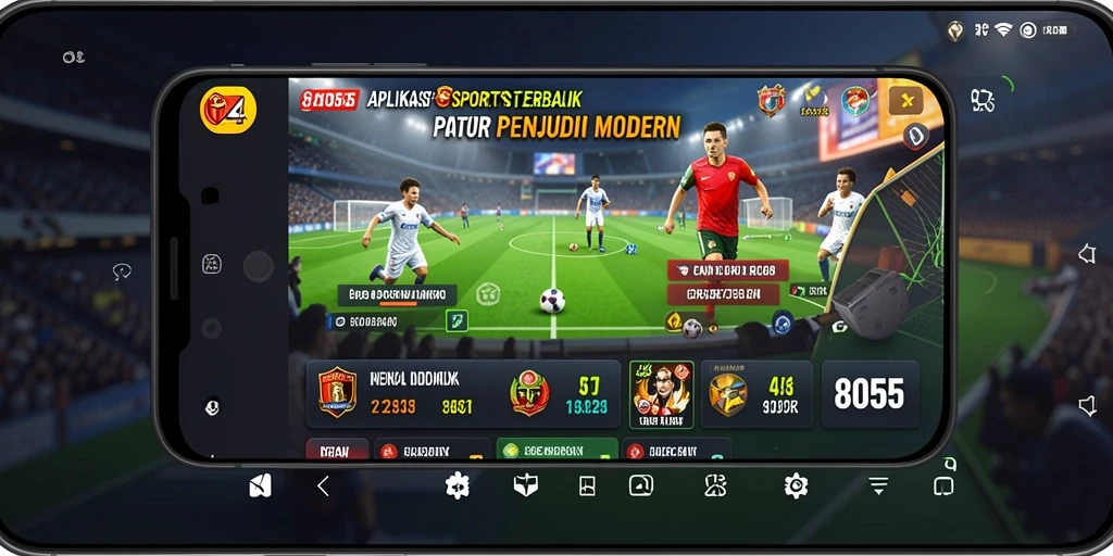 Tampilan aplikasih 8055 yang menampilkan antarmuka Sportsbook.