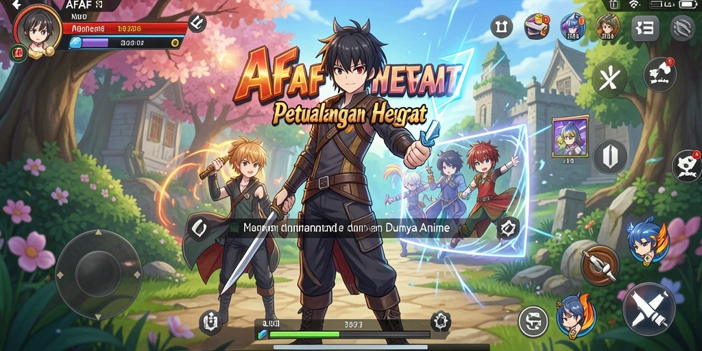 Tampilan gameplay yang seru dan karakter Anime yang menawan.