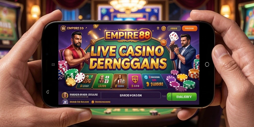 Screenshot EMPIRE88 menampilkan suasana gameplay Live Casino yang mendebarkan.