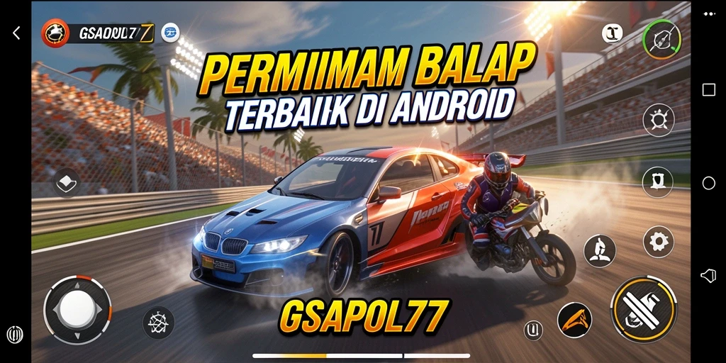 Tampilan seru gameplay balap di GSAPOL77.
