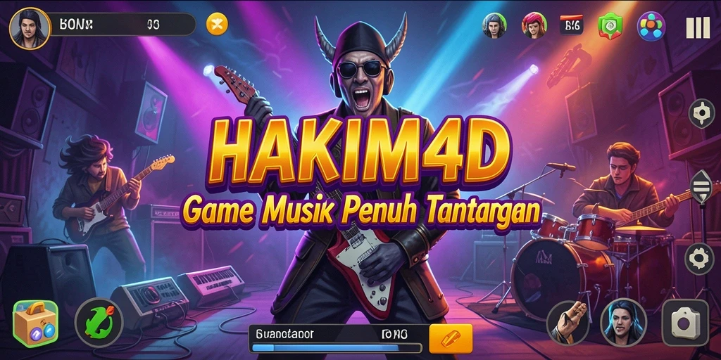 Gameplay HAKIM4D yang menampilkan tantangan musik yang seru.