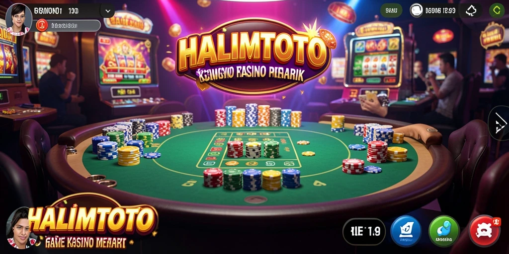 Screenshot gameplay HALIMTOTO yang memperlihatkan keseruan permainan Kasino.