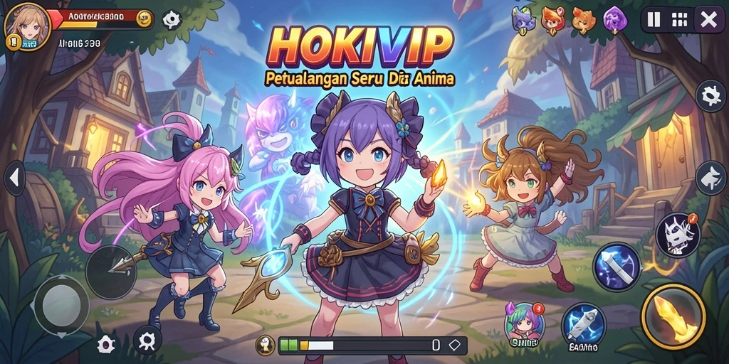 Tampilan gameplay HOKIVIP dengan karakter Anime yang menakjubkan.