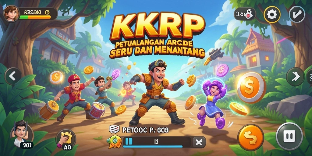 Screenshot gameplay KKRP dengan grafik yang menarik dan karakter beraksi.