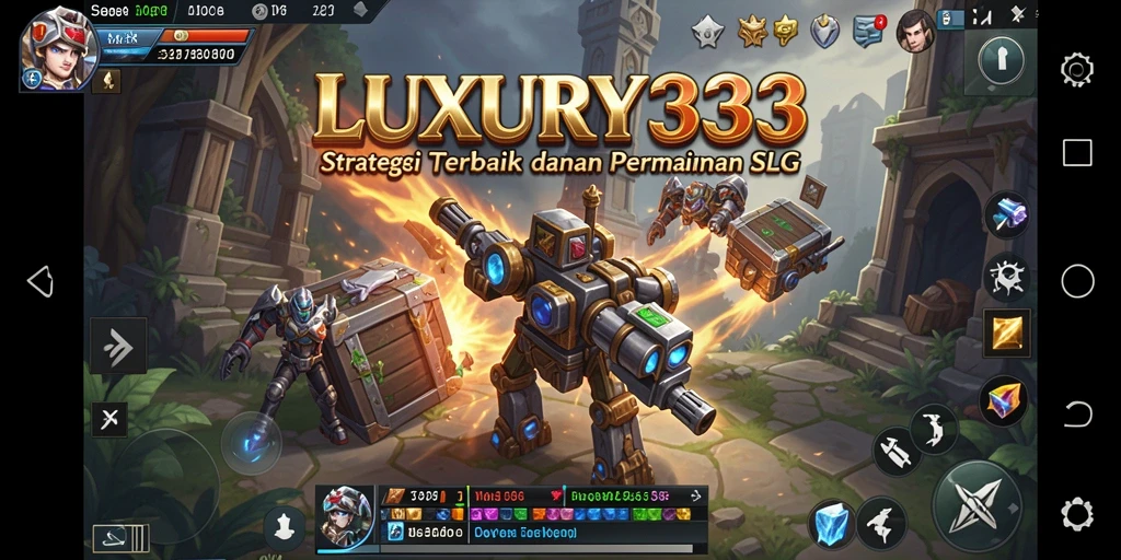 Screenshot gameplay LUXURY333 menampilkan strategi pertempuran yang intens.