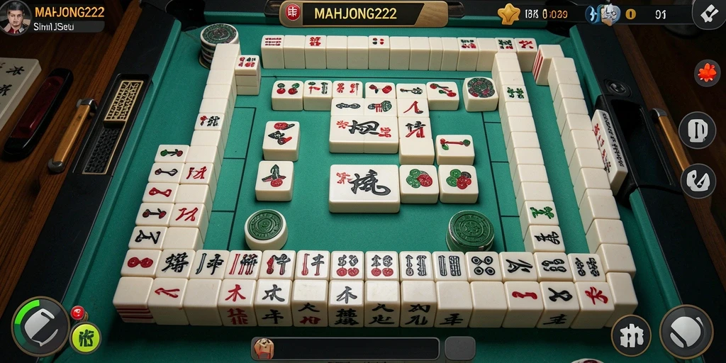 Screenshot gameplay yang menampilkan tantangan seru di MAHJONG222.