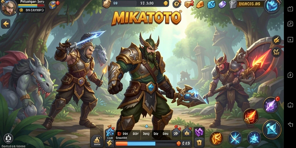 Tampilan gameplay MIKATOTO yang mendebarkan dan penuh aksi.