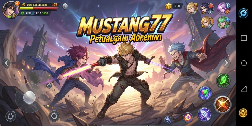 Gameplay seru dengan karakter unik dalam MUSTANG77.
