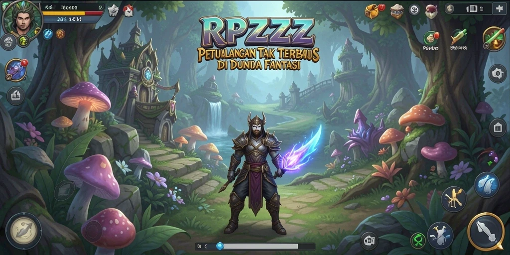 Menampilkan petualangan seru di dunia fantasi RPZZZ.