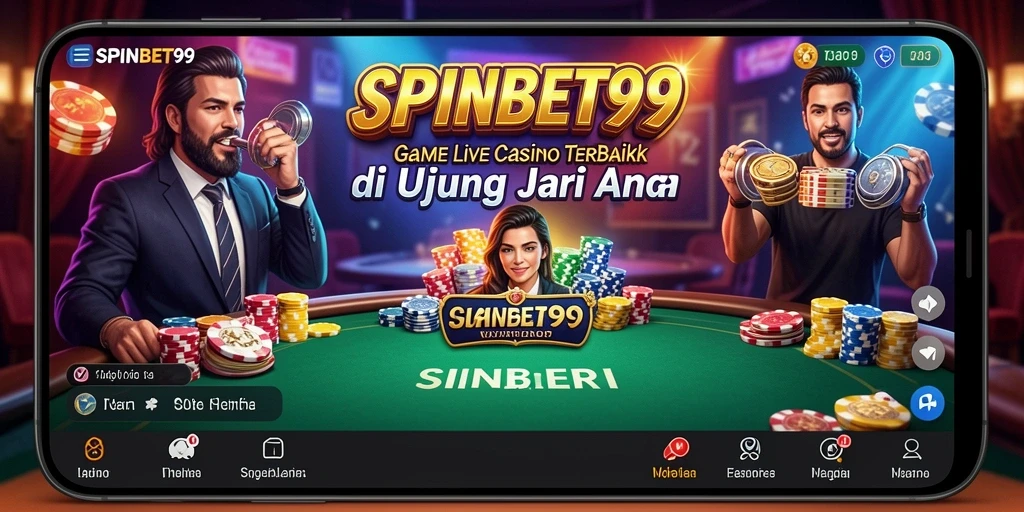 Screenshot SPINBET99 menampilkan suasana gameplay Live Casino yang mendebarkan.