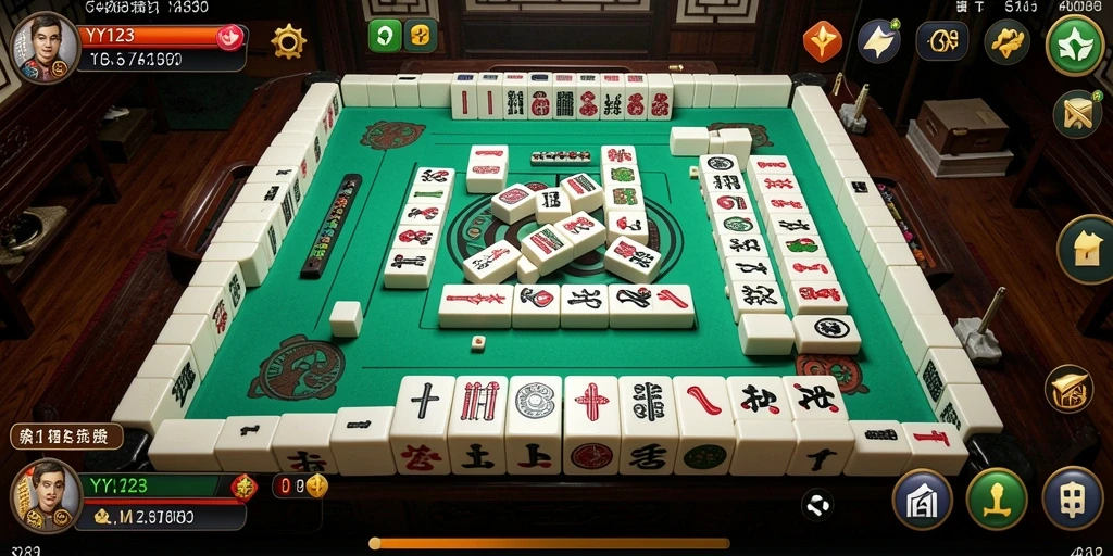 Tampilan gameplay Mahjong yang menarik dan penuh warna dari YY123.