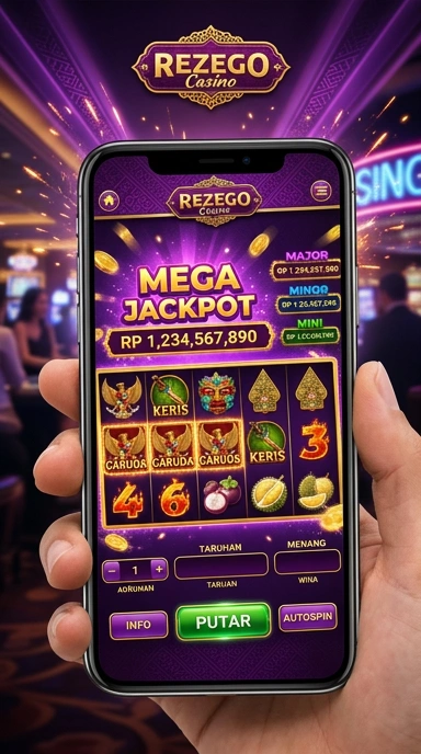 Tampilan utama aplikasi rezego yang menarik.